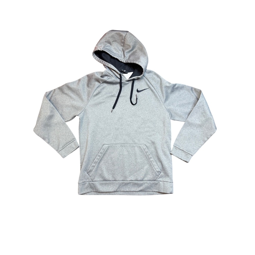 Nike Mens Dri-FIT Heather Grey Training Hoodie Fleece‎ Pullover Size M Medium